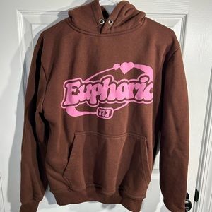 Brown Euphoric Hoodie Size Small